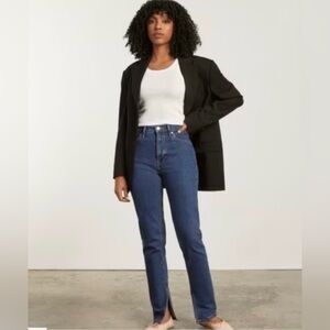Everlane Cheeky Split Hem Jeans Womens 25 High Rise Straight Leg organic cotton